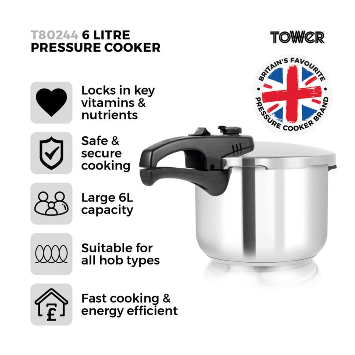 Pressure Cooker 22cm - 6L, view 2