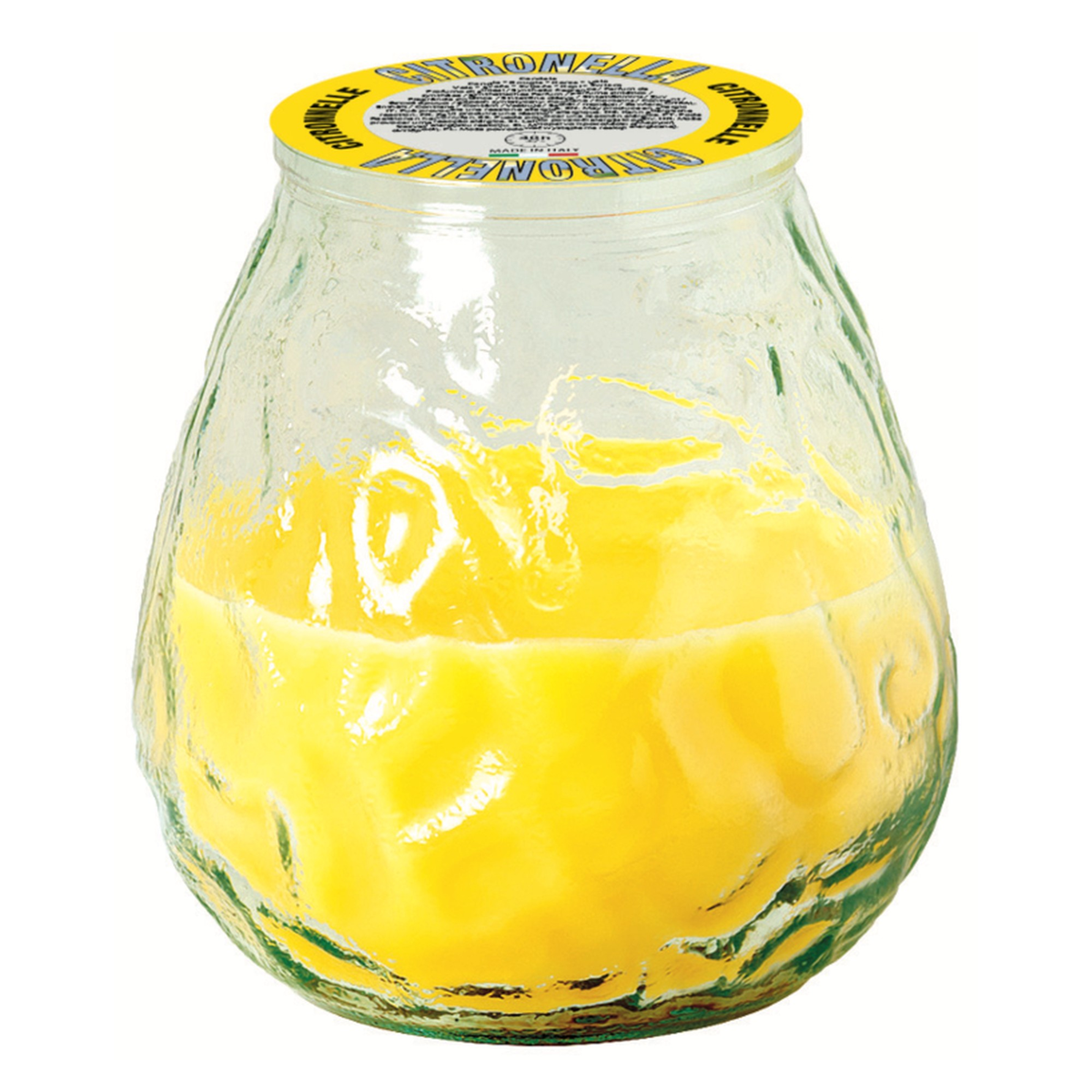 Price's Glo-Lite citronella candle in clear glass