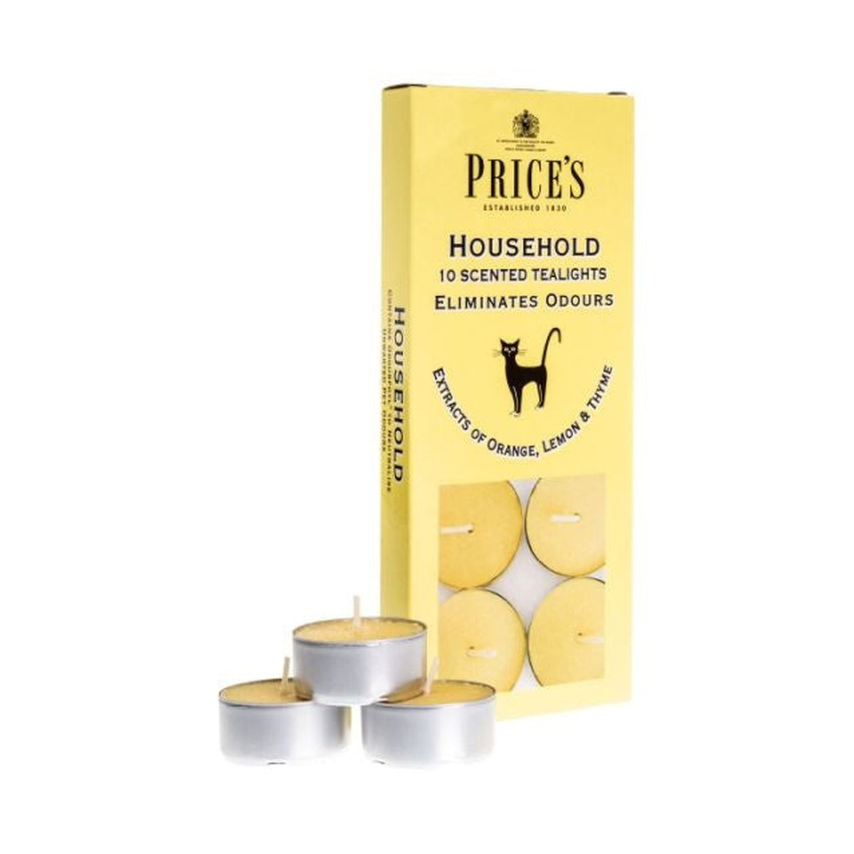 Price's Candles household odour eliminating tealights pack of 10
