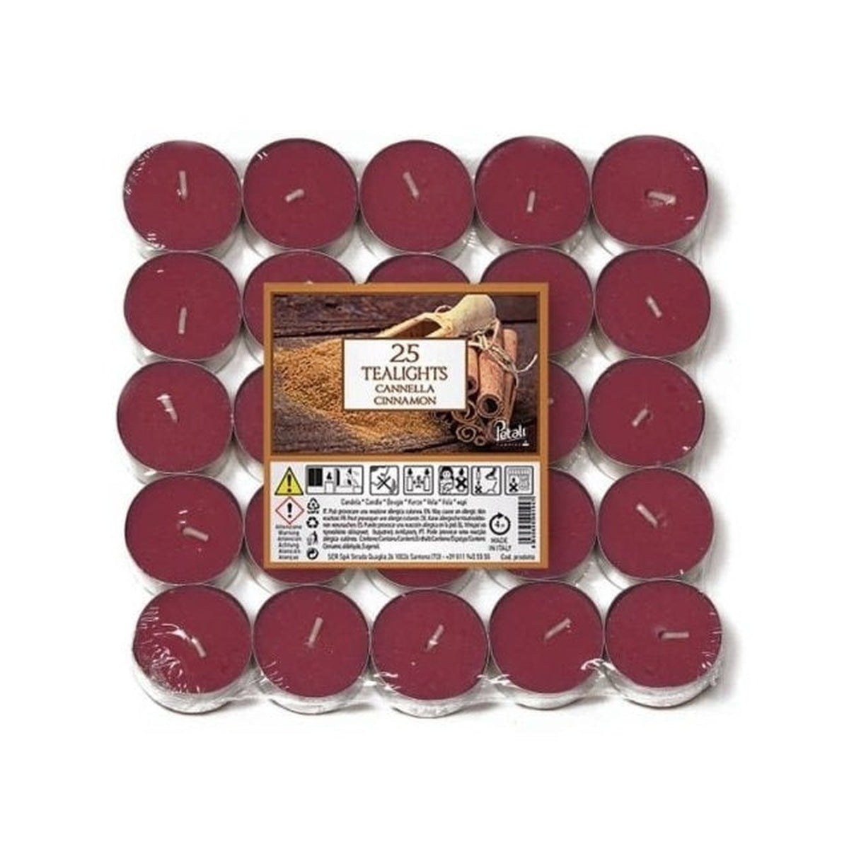 Price's Candles Petali cinnamon tealights pack of 25