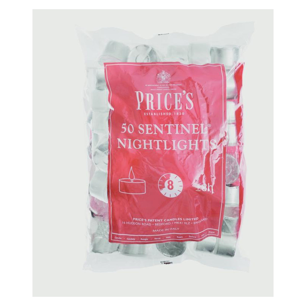 Price's Candles Sentinel Nightlights pack of 50 fragrance free candles
