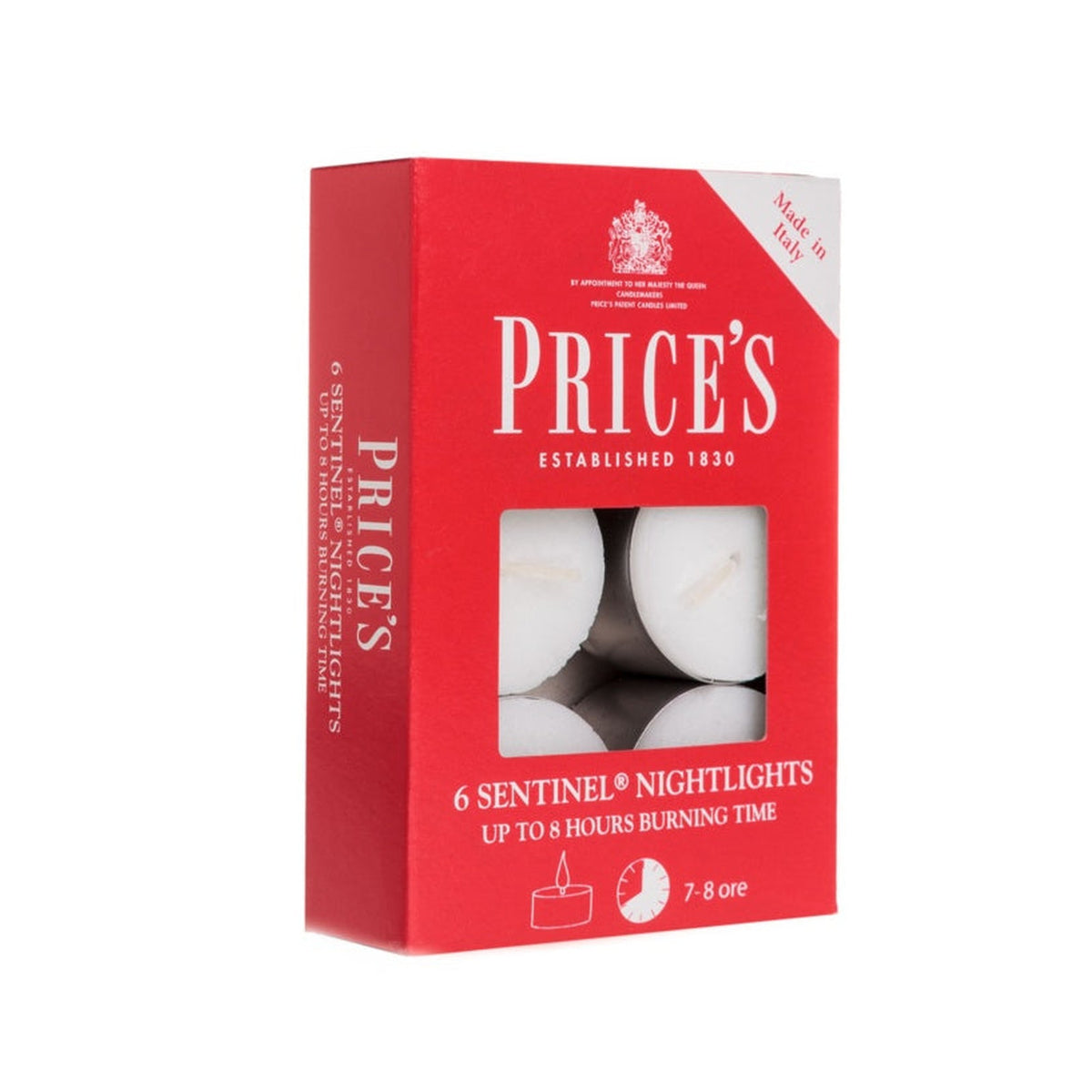 Pack of 6 Price's Candles Sentinel nightlights