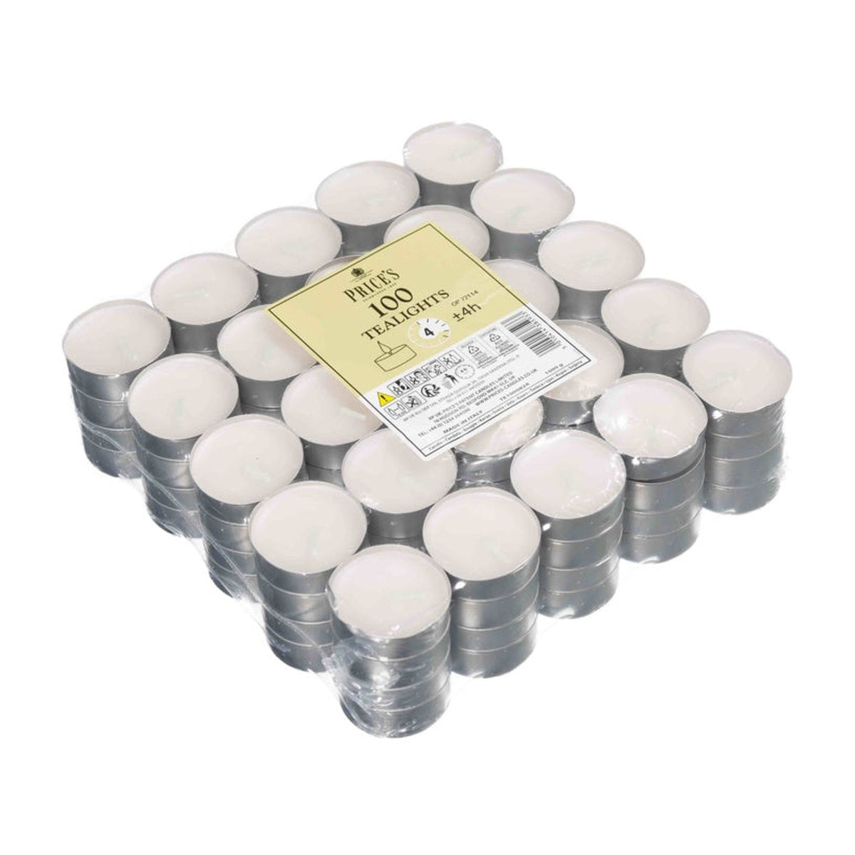 Price's Candles white tealights pack of 100