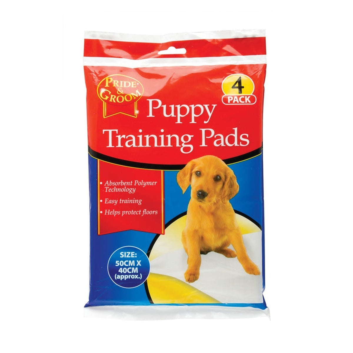 Pride & Groom pack of 4 puppy training pads