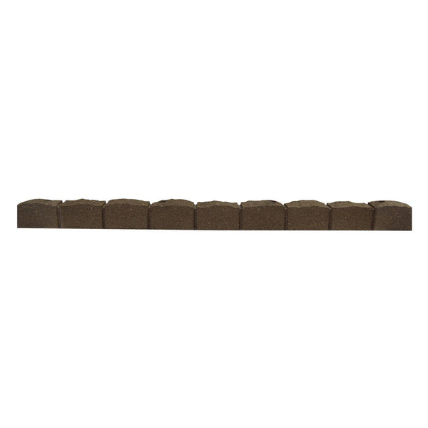 Primeur Roman Stone recycled rubber border in Earth 120cm