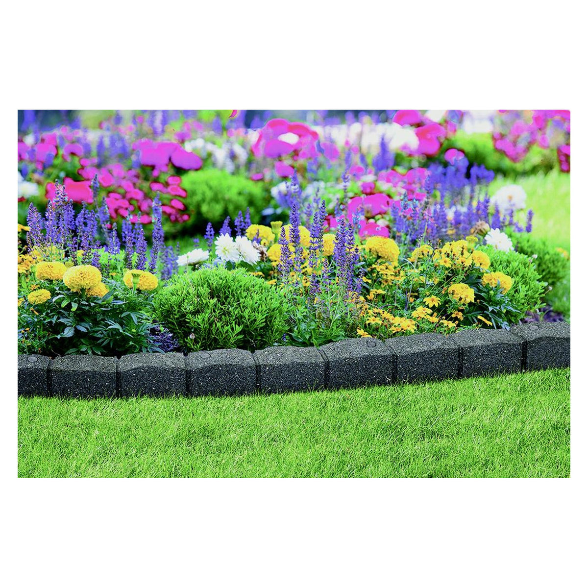 Primeur Roman Stone recycled rubber border in Grey 120cm, view 2