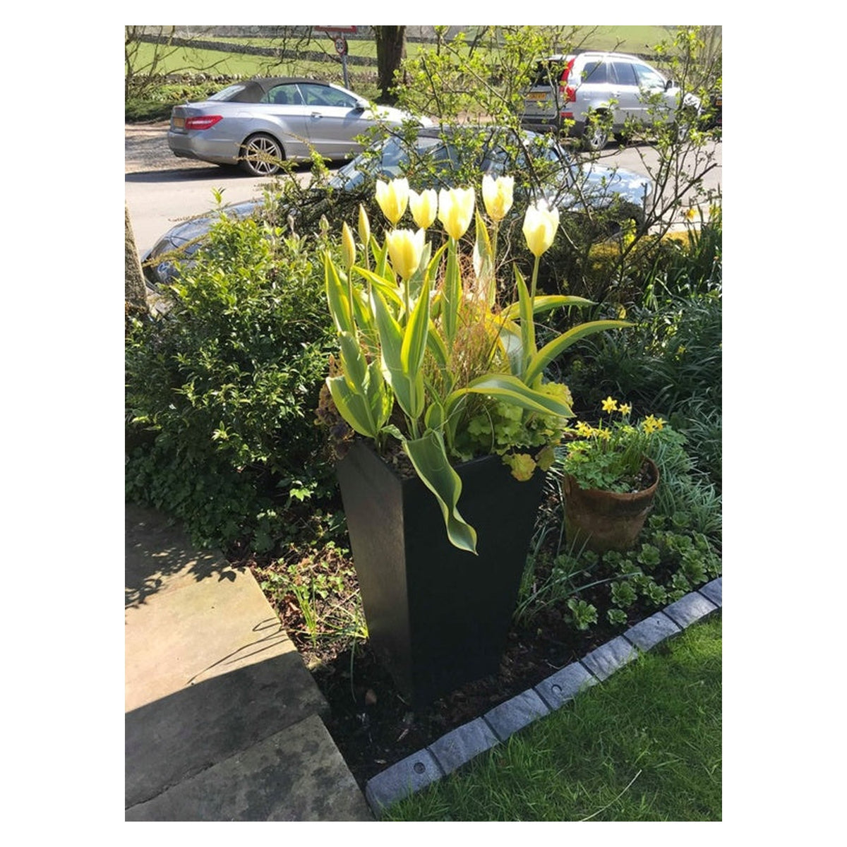 Primeur Sonata 70cm slate self-watering planter, view 5