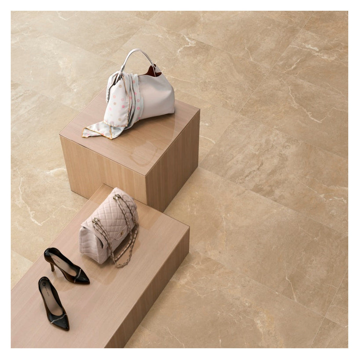 Prissmacer Cave Cream porcelain tile 45 x 90cm