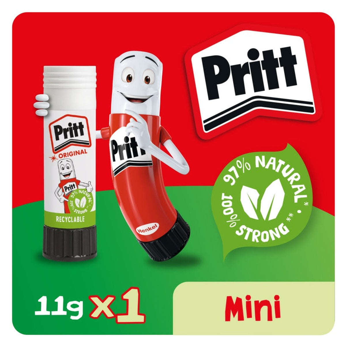 Pritt glue stick 11g on card, view 2