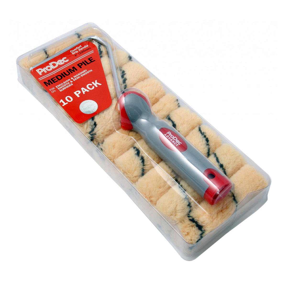 ProDec 4 inch mini roller pack of 10 with frame