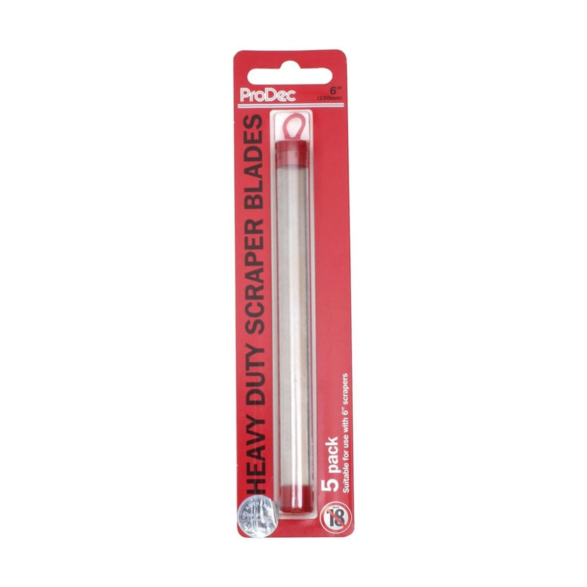 Pack of 5 ProDec 6 inch heavy duty scraper blades
