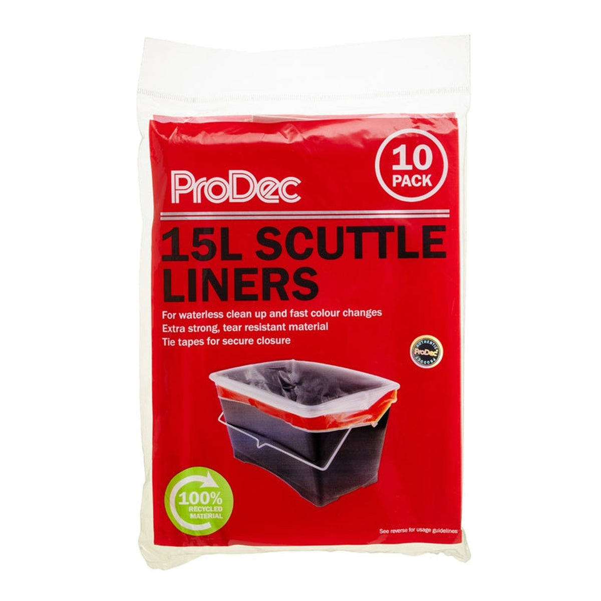 ProDec scuttle liners 15L, pack of 10
