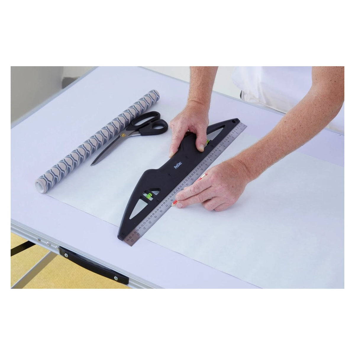 ProDec 24 inch stainless steel trimming edge ruler, view 2
