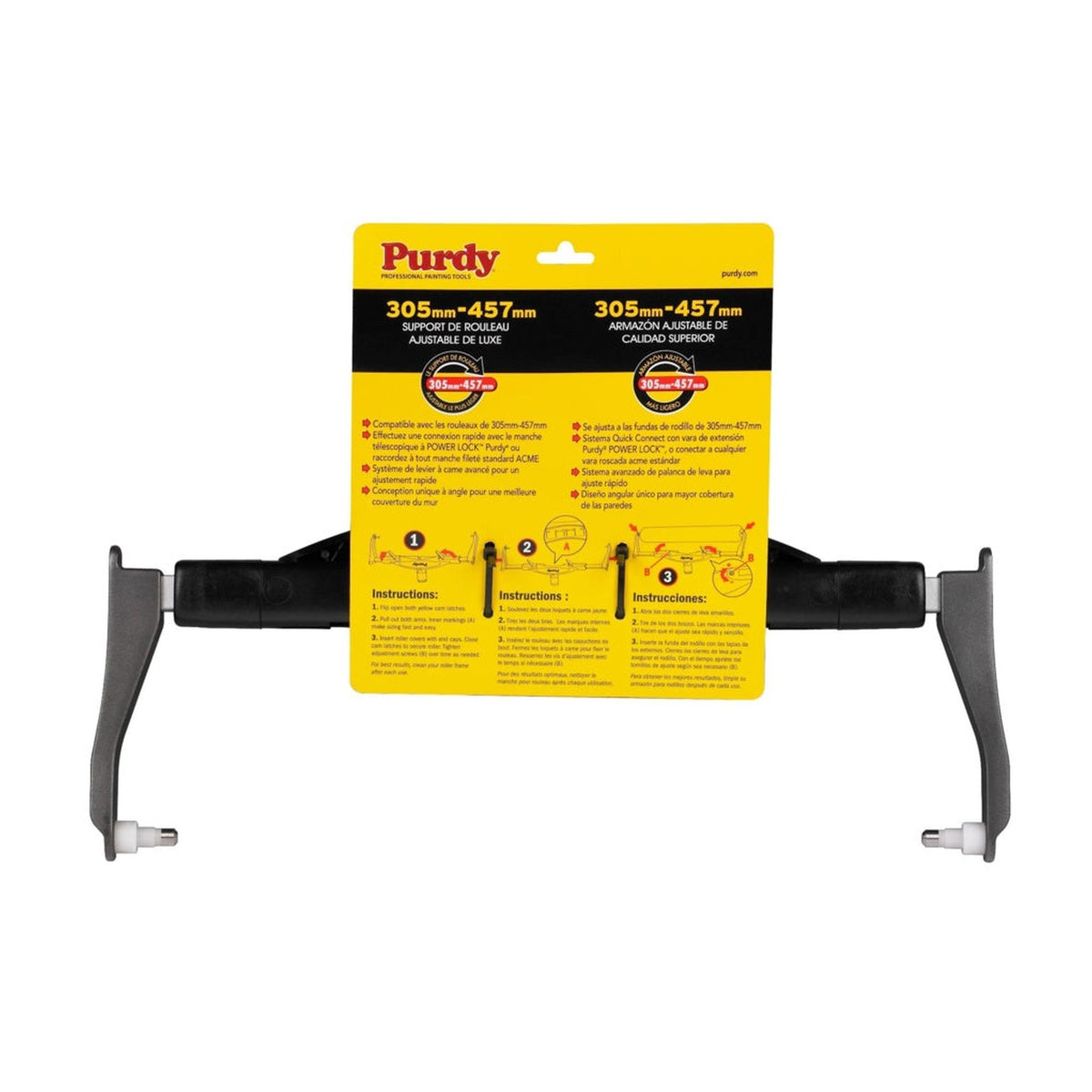 Purdy adjustable 18 inch paint roller frame, view 2