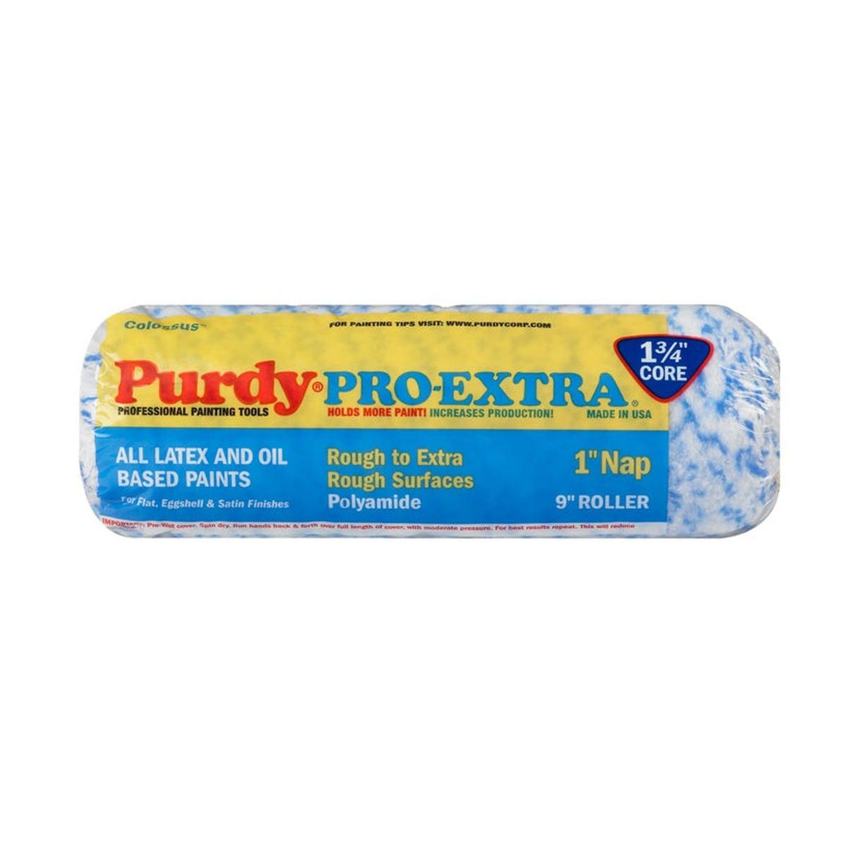 Purdy Colossus P-X 9 inch roller sleeve with 1 inch nap