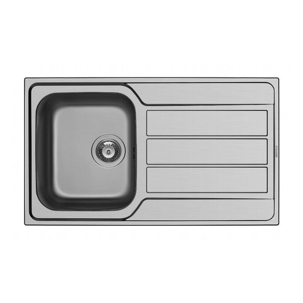 Pyramis Athena stainless steel single bowl sink and tap