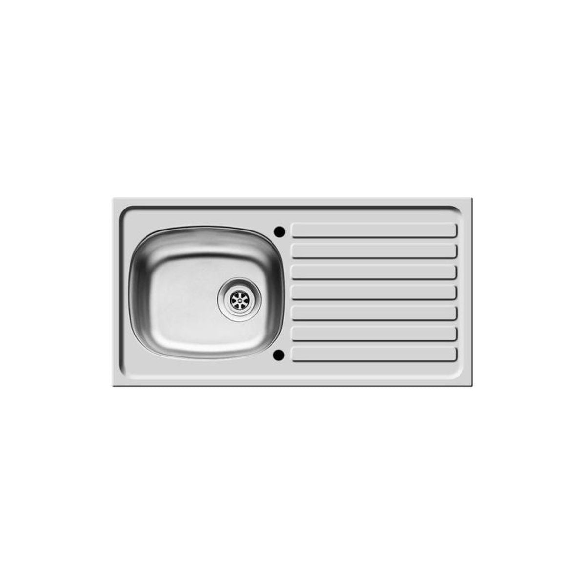 Pyramis single bowl reversible stainless steel sink