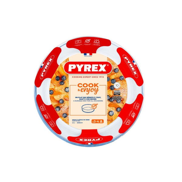 Pyrex Cook & Enjoy 26cm fluted glass flan dish