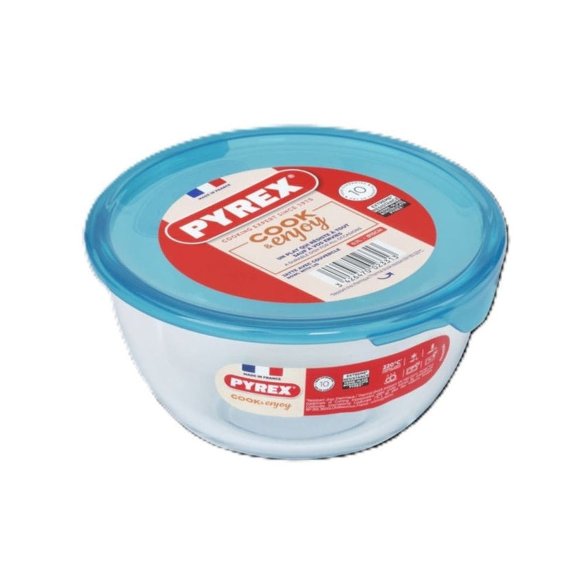 Pyrex Prep & Store 0.5L glass bowl with plastic lid
