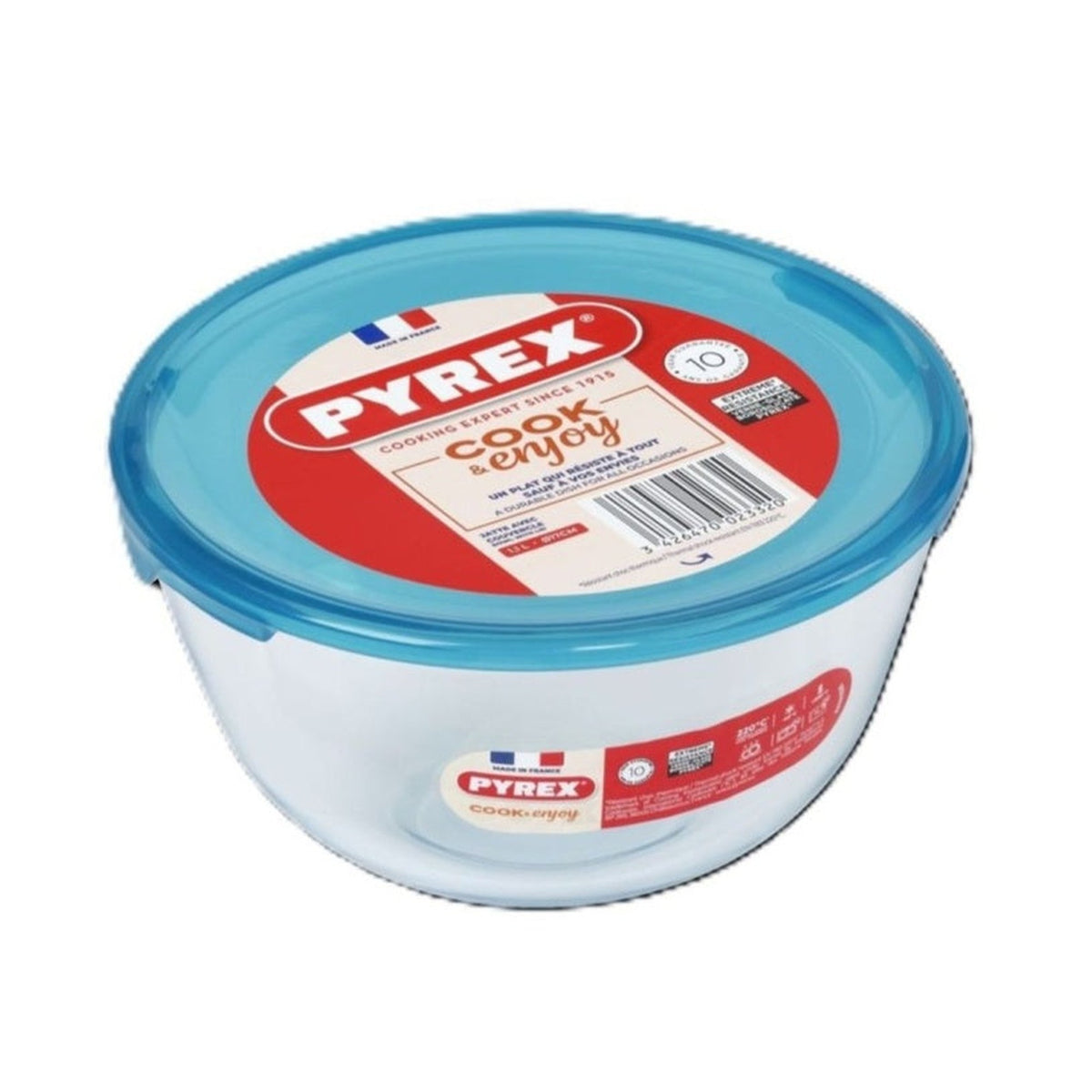 Pyrex Prep and Store 1L glass bowl with lid