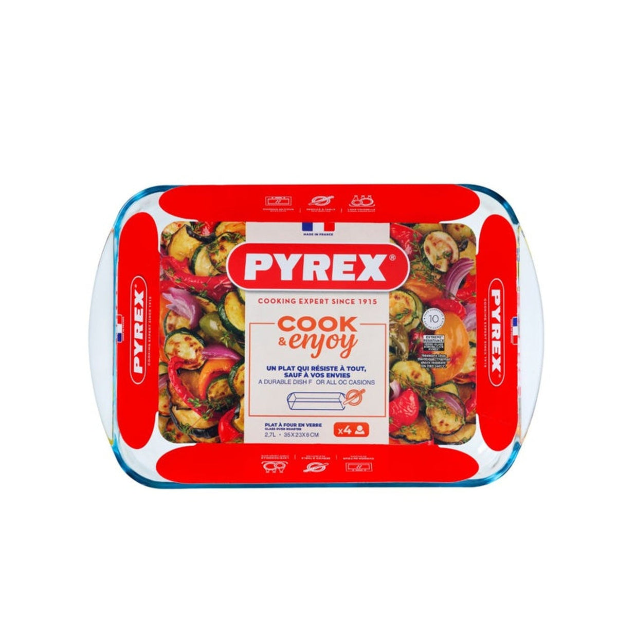 Pyrex 35 x 23cm rectangular glass roaster