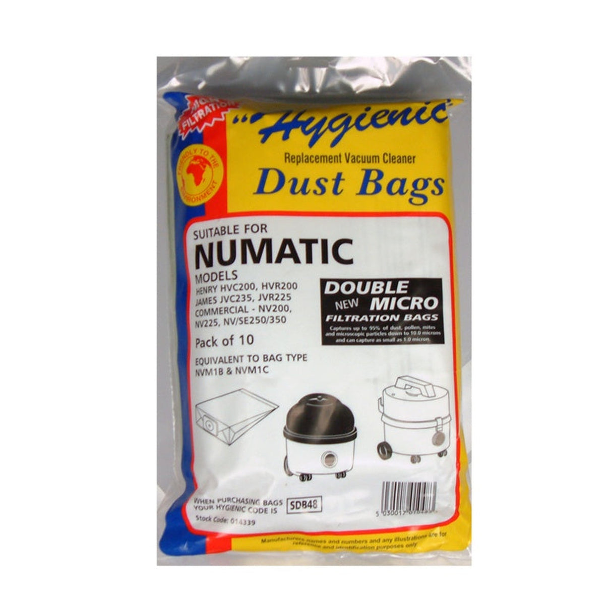 Pack of 10 Qualtex NV vacuum bags