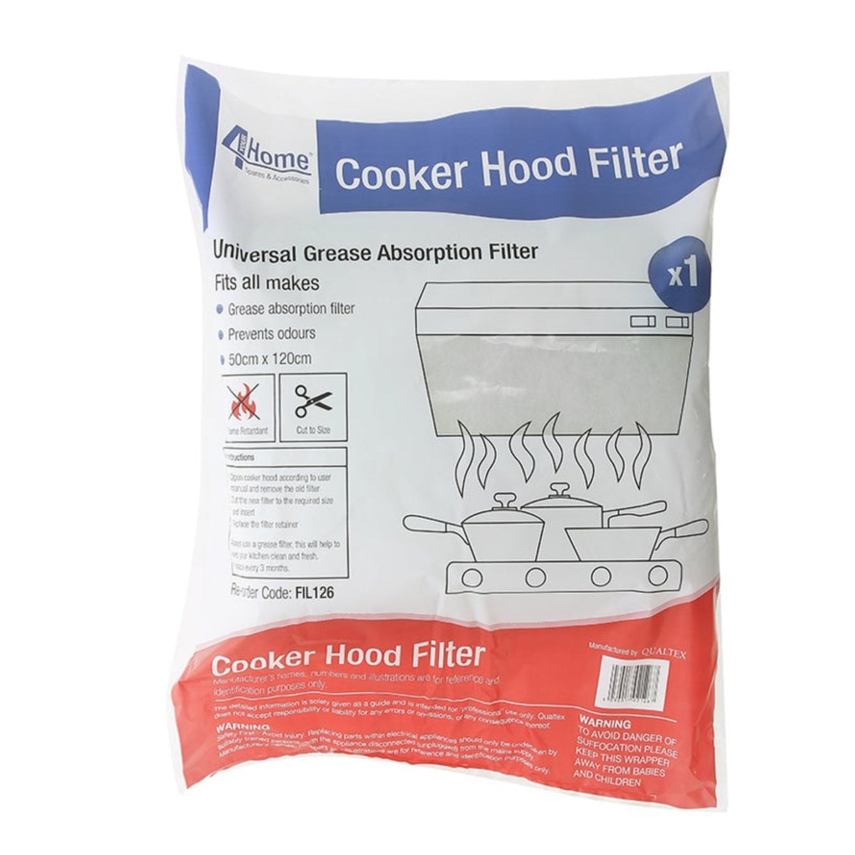 Qualtex universal cooker hood grease filter