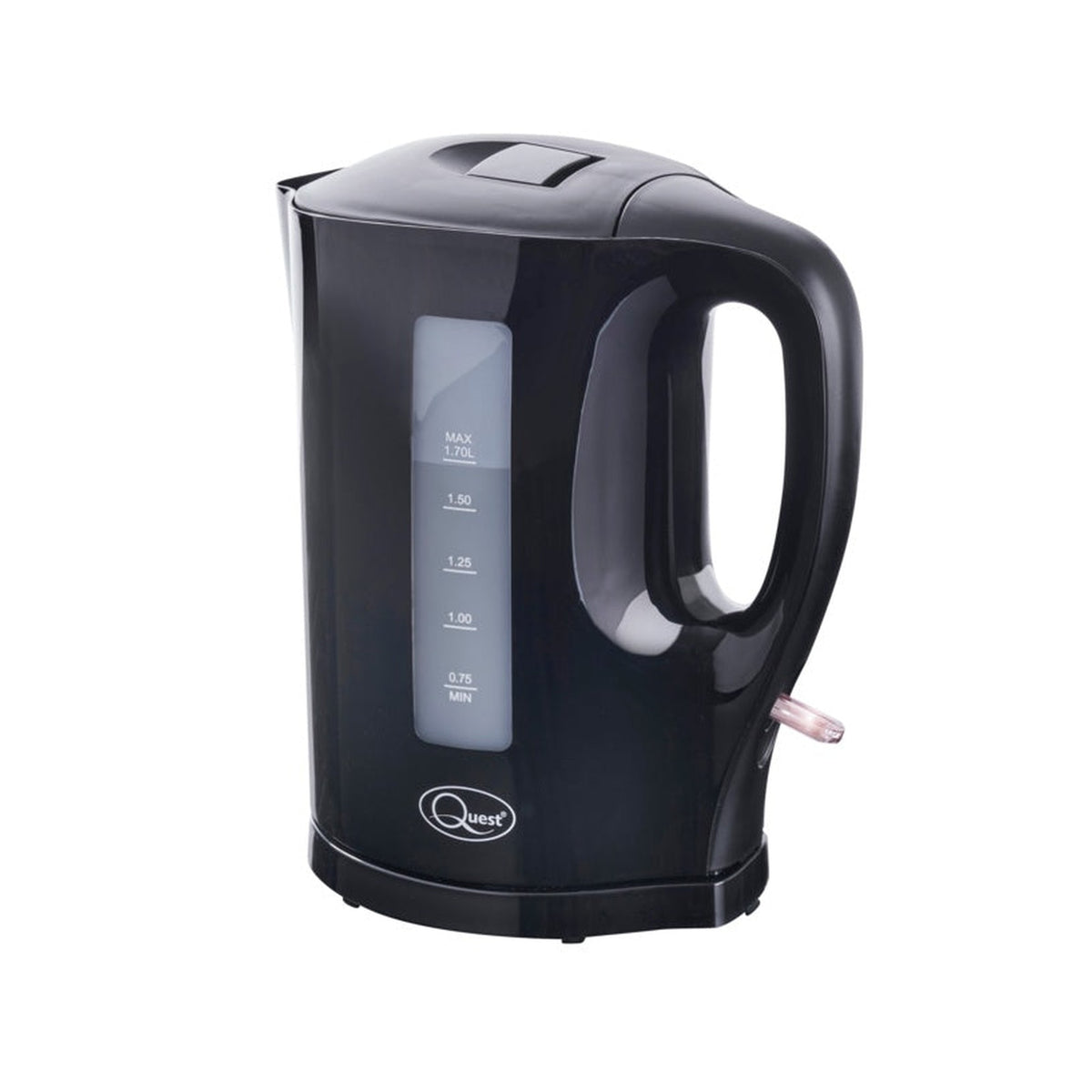 Quest black 1.7L cordless jug kettle, view 2