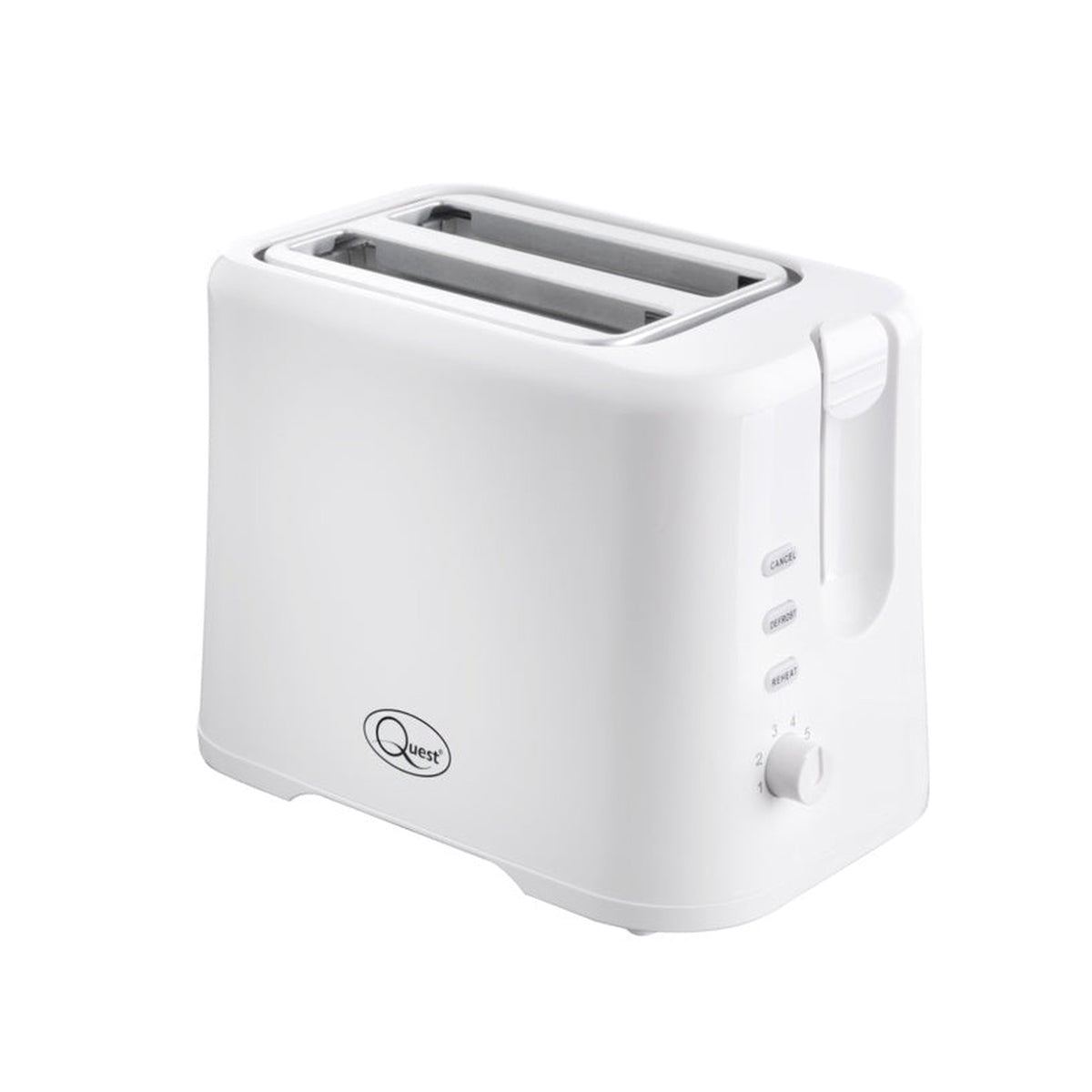 Quest white 2 slice toaster, view 2