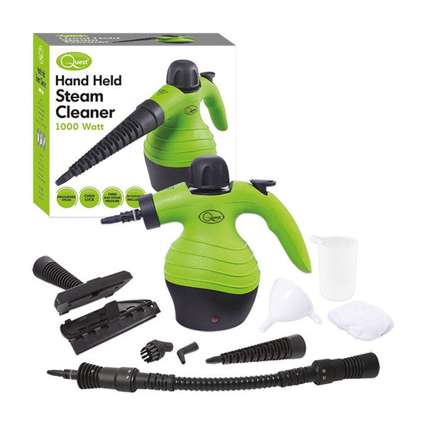 Quest hand held steam cleaner with accessories