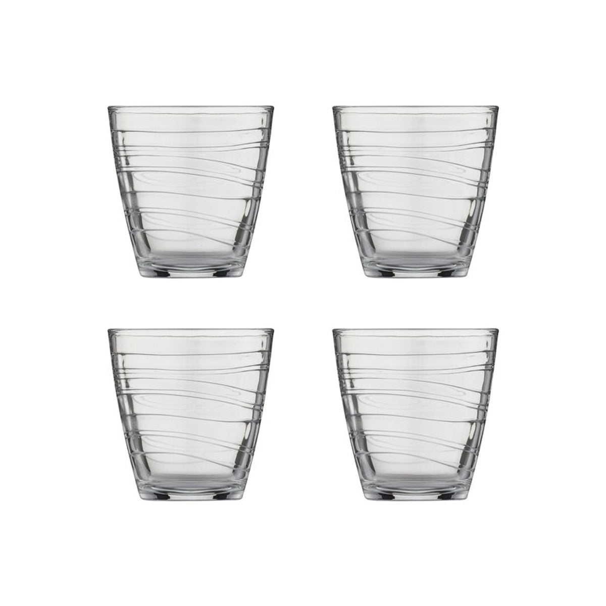 Set of 4 Ravenhead Essentials Swirl mixer glasses