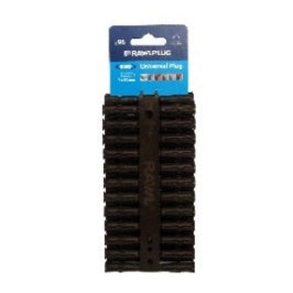 Rawlplug 7mm brown universal plugs, pack of 96