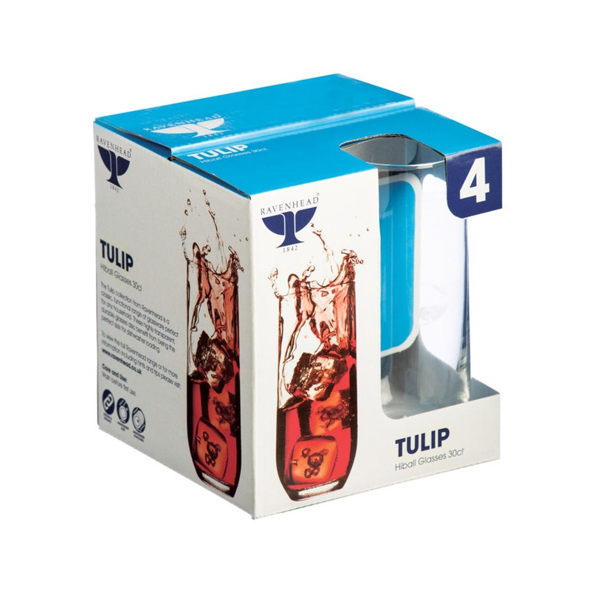 Set of four Rayware Tulip 30cl hiball tumblers, view 2