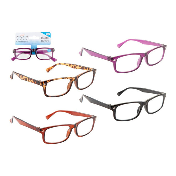 Reading Glasses - 5 Strengths 4 Colours