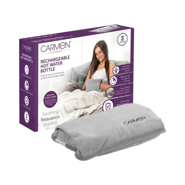 Rechargeable Hot Water Bottle 24 x 17cm - Grey