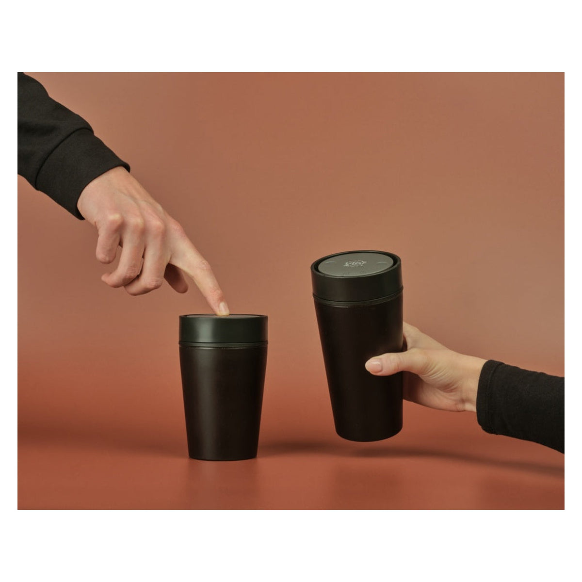 Recycled Coffee Waste Cup - Black, view 2