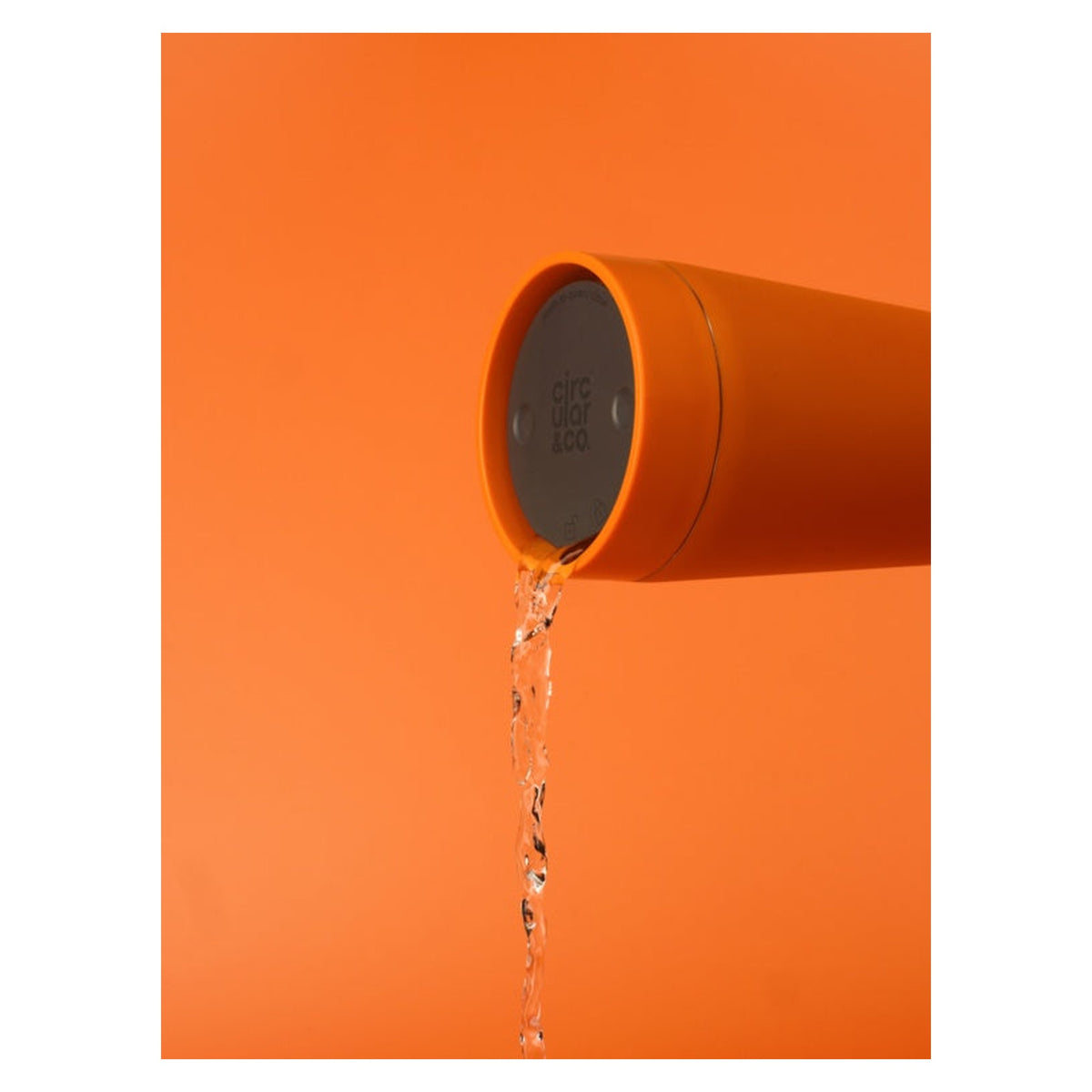 Recycled Stainless Steel Cup 8oz - Sunrise Orange, view 2