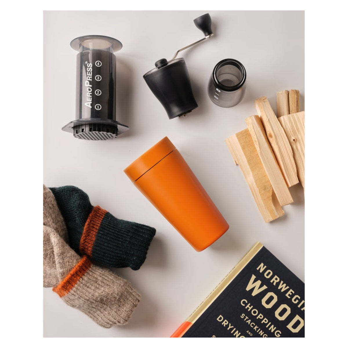 Recycled Stainless Steel Cup 8oz - Sunrise Orange, view 4