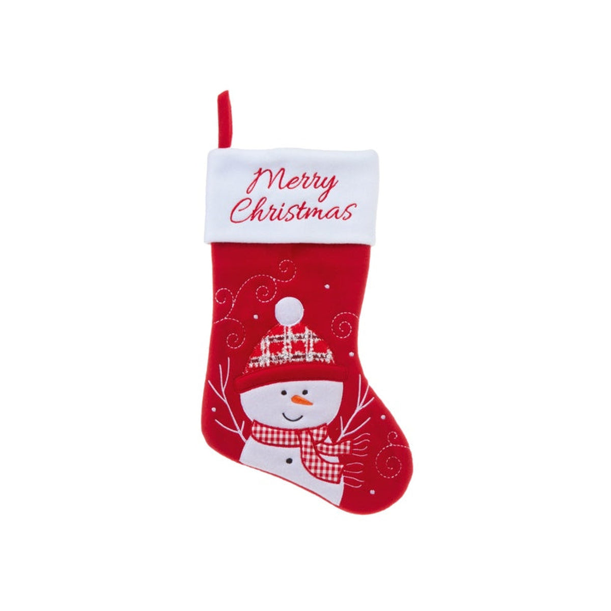 Red White Christmas Character Stocking - 45cm, view 2