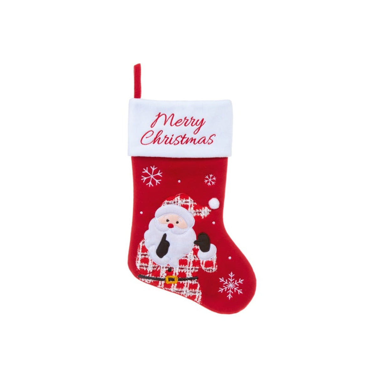 Red White Christmas Character Stocking - 45cm, view 3