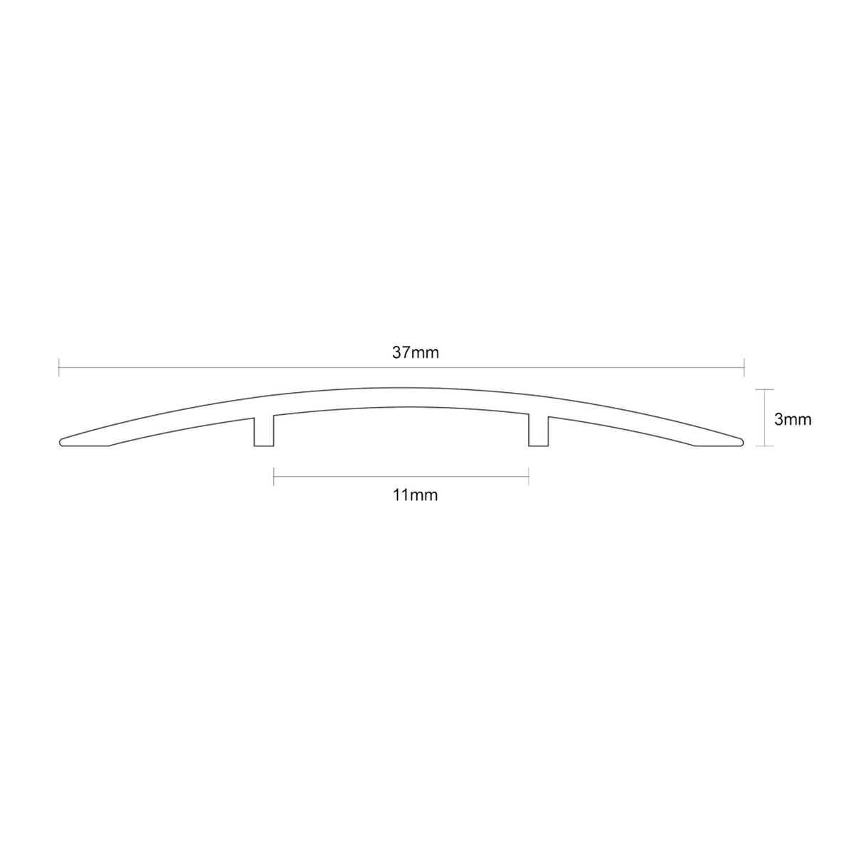 Regency M108 900mm brushed black cover strip, view 3