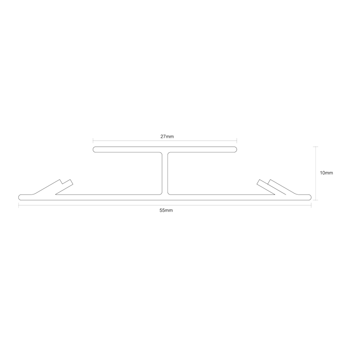 Regency Dual Grip M103 brushed black carpet bar 900mm, view 3