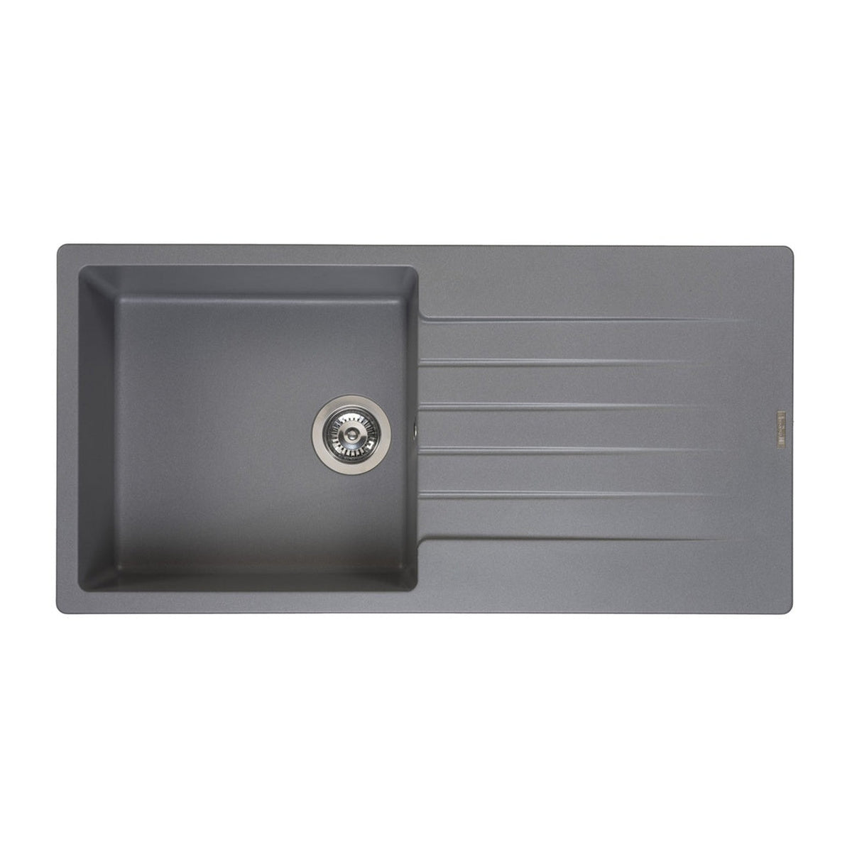 Reginox grey granite 1 bowl kitchen sink 1000 x 500mm
