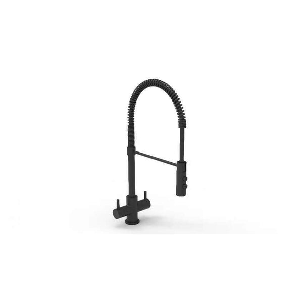 Reginox Titania dual lever chef mixer tap in matt black