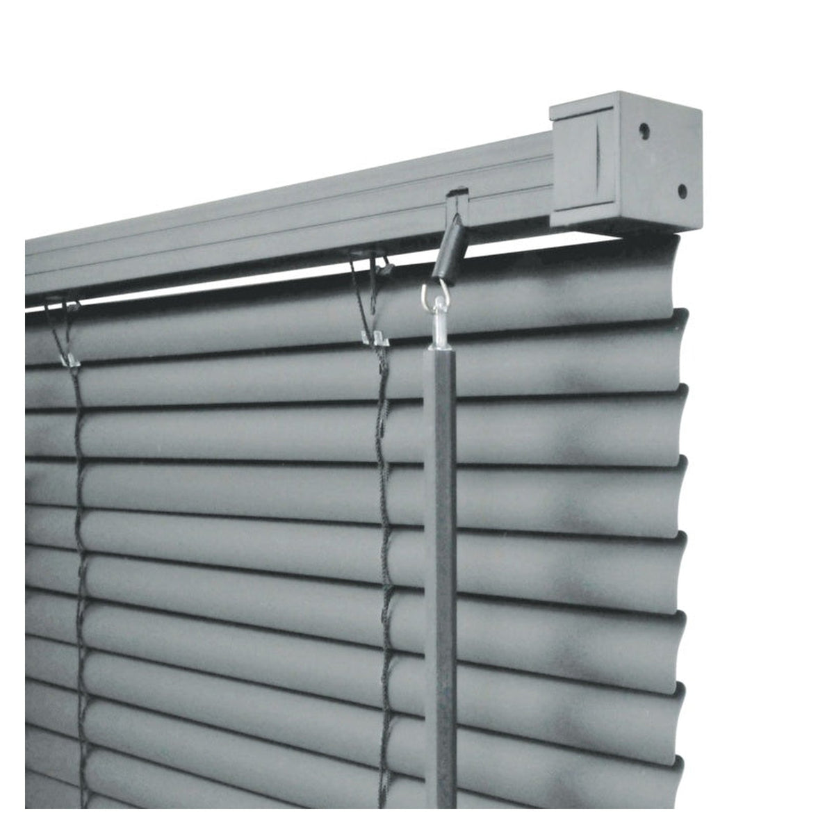 Renaissance grey PVC wide Venetian blind, 60cm
