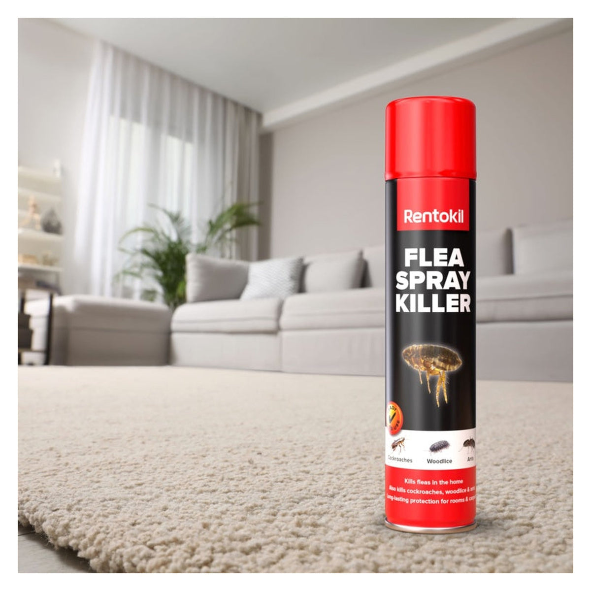Rentokil flea spray killer 300ml, view 3