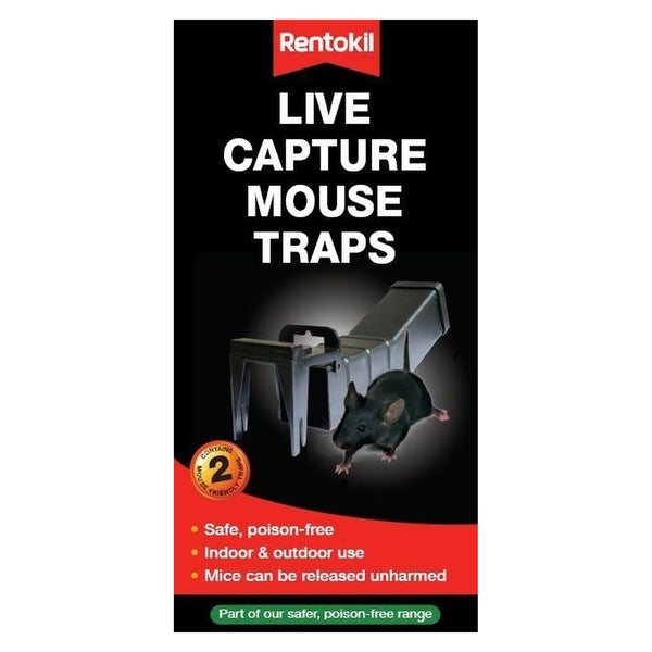 Rentokil twin pack of live capture mouse traps