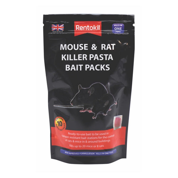 Rentokil mouse and rat killer pasta bait 10 sachets