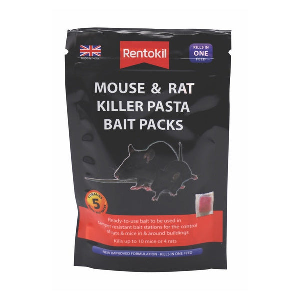 Rentokil mouse and rat killer pasta bait, 5 sachets