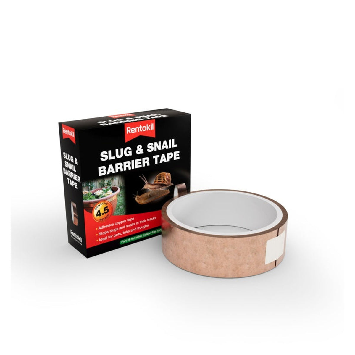 Rentokil Slug & Snail Barrier Tape copper roll for pots and troughs, view 2